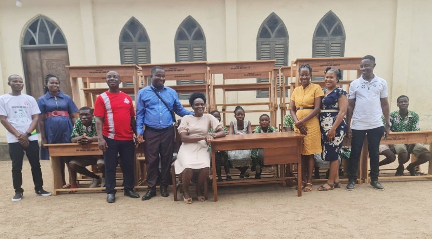 ASA Savings & Loans supports Beahu Catholic Basic School with classroom furniture