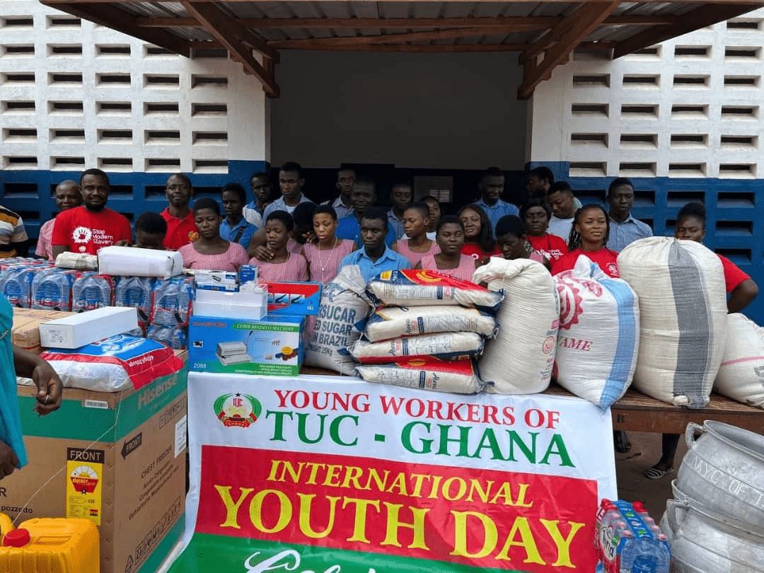 INTERNATIONAL YOUTH DAY 2022: TUC Ghana donates to Akropong School for the Blind