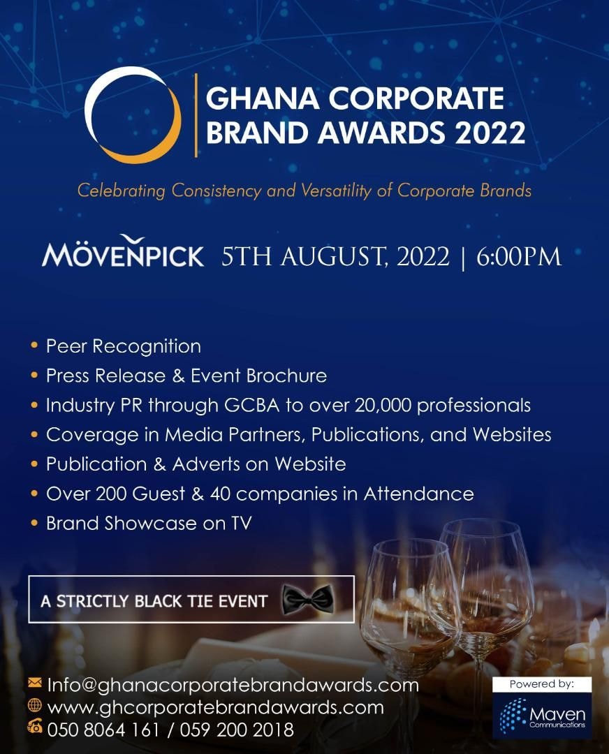 Maiden Ghana Corporate Brand Awards to be hosted on 5th August