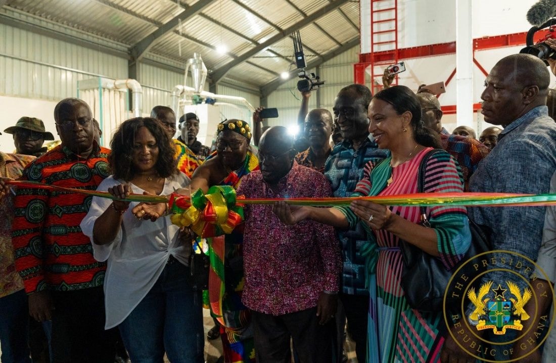 1D1F: Akufo-Addo inaugurates Maize Processing factory in Nsuta
