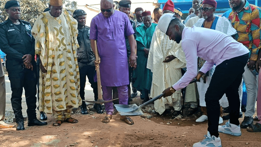 Nima District Police Commander, Afro-Arab Group CEO cut sod for construction of new waiting area