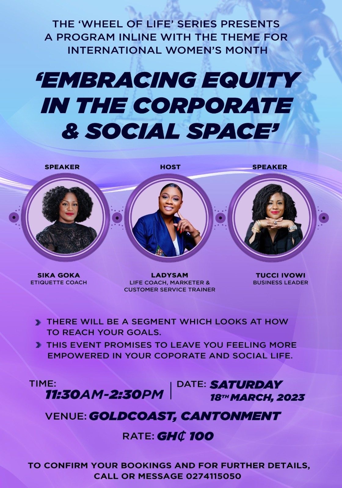 Wheel Of Life Series By LADYSAM : Join us at this year’s programme ‘Embracing Equity in the Corporate and Social Space’