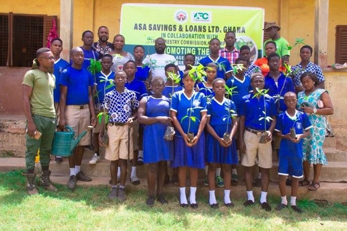 Over 150 tree seedlings planted by ASA Savings and Loans - Kintampo BC