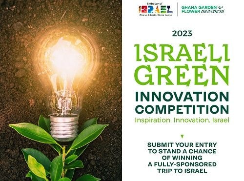 Israeli Embassy launches 2023 Green Innovation Competition