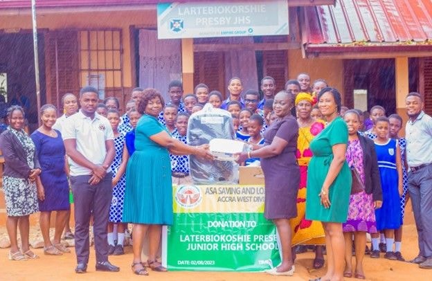ASA Savings & Loans donates to Laterbiokoshie Presby JHS and Mamprobi Hospital