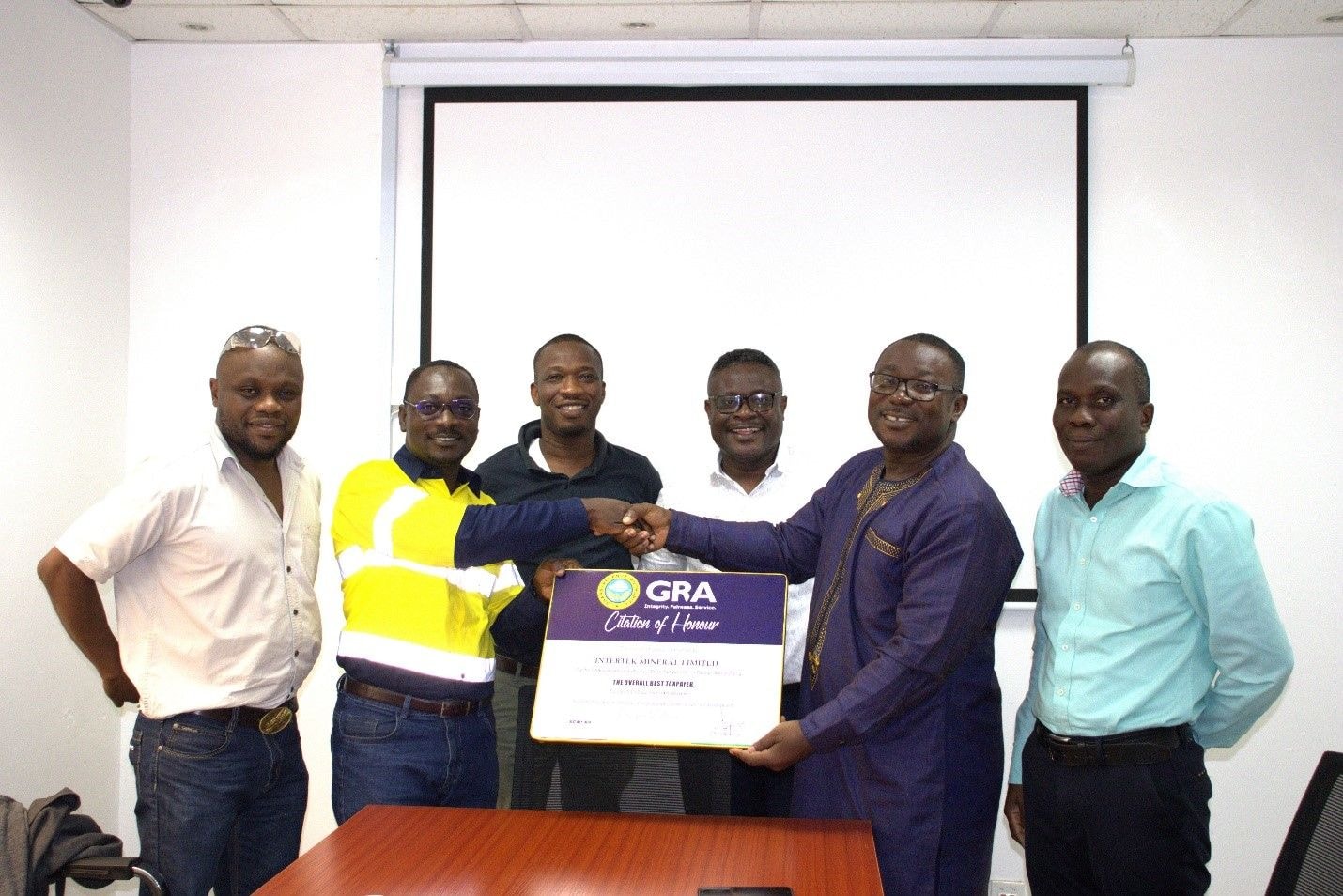 Intertek Minerals adjudged best taxpayer by GRA Tarkwa