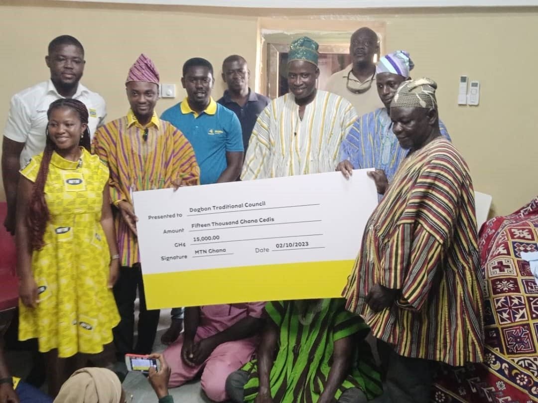 MTN presents cheque, gifts to Ya-Na’s Palace to commemorate Damba Festival