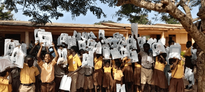 Trailblazers extends support to Gomoa Buduatta Basic School