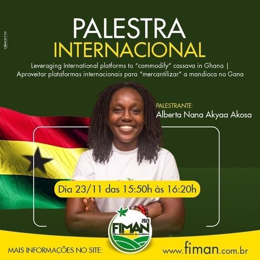 Alberta speaks at the International Cassava Fair in Brazil today