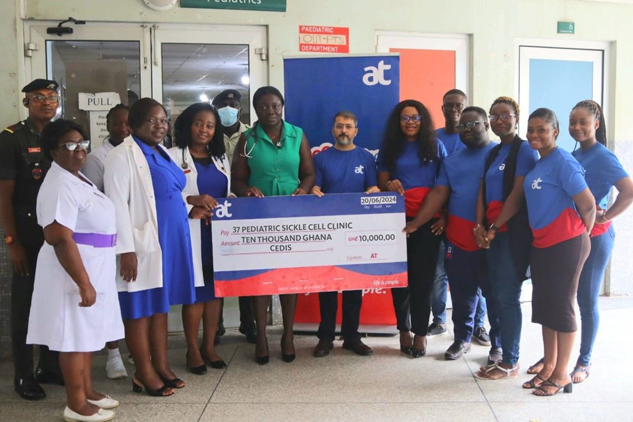 AT donates GHC 10,000 to Pediatric Sickle Cell Clinic of 37 Military Hospital