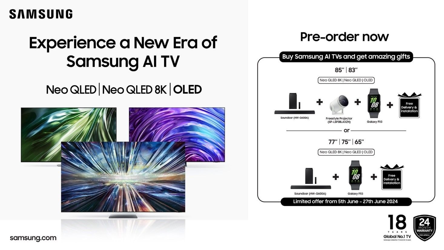 Samsung begins pre-order deals for AI TVs