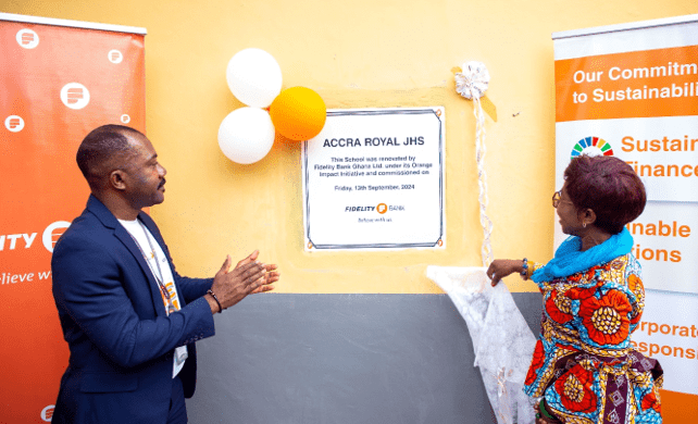 Fidelity Bank refurbishes Accra Royal JHS under Orange Impact initiative
