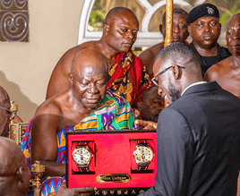 Otumfuo Osei Tutu II commends Warrior King Watches for excellence in craftsmanship
