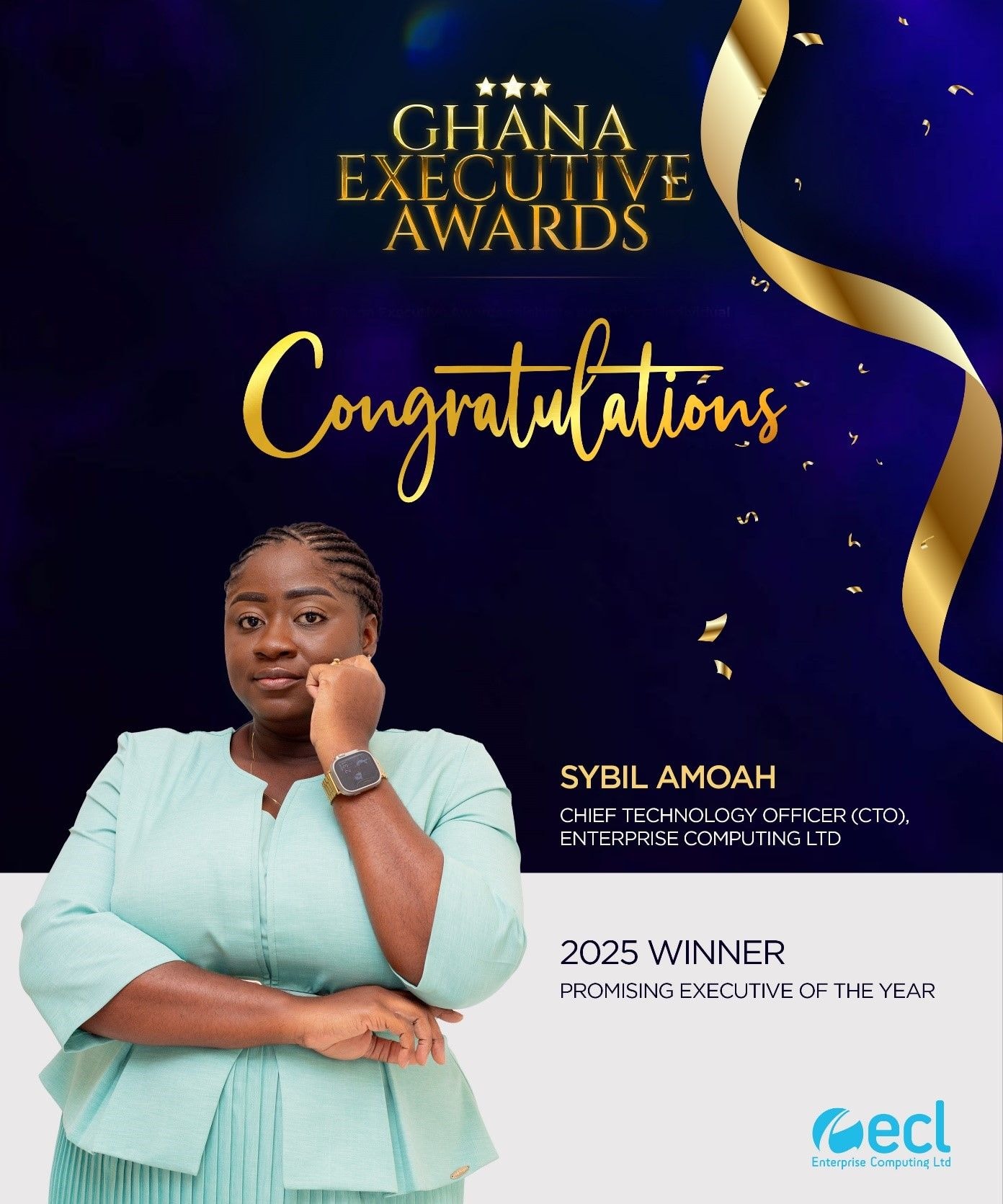 ECL shines again, CTO gets honoured at Ghana Executives Awards 2025