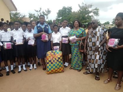 15-year-old OLAG SHS student donates sanitary pads to school girls