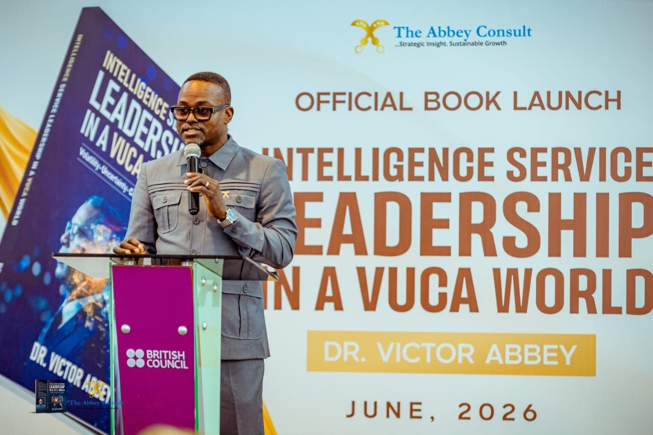 Dr Victor Abbey launches groundbreaking book titled intelligence service leadership in a VUCA World