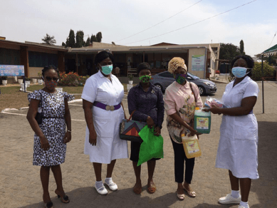 aML Community donates nose masks & sanitizers to expectant mothers in Accra
