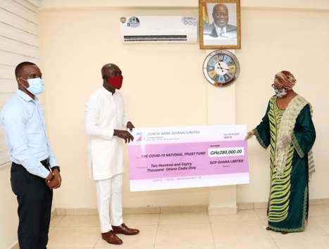 OCP Africa donates GH¢280,000.00 to COVID-19 Public Trust Fund