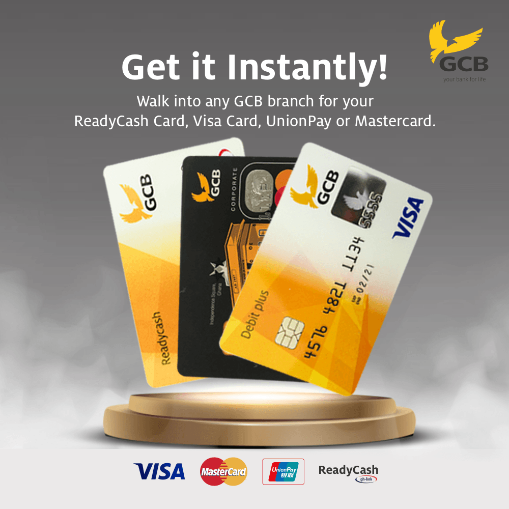 GCB rolls out instant Visa, Mastercard, union pay cards