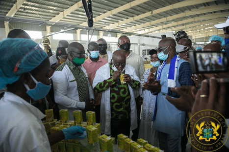 Management of Ekumfi Fruits & Juices factory commends President 