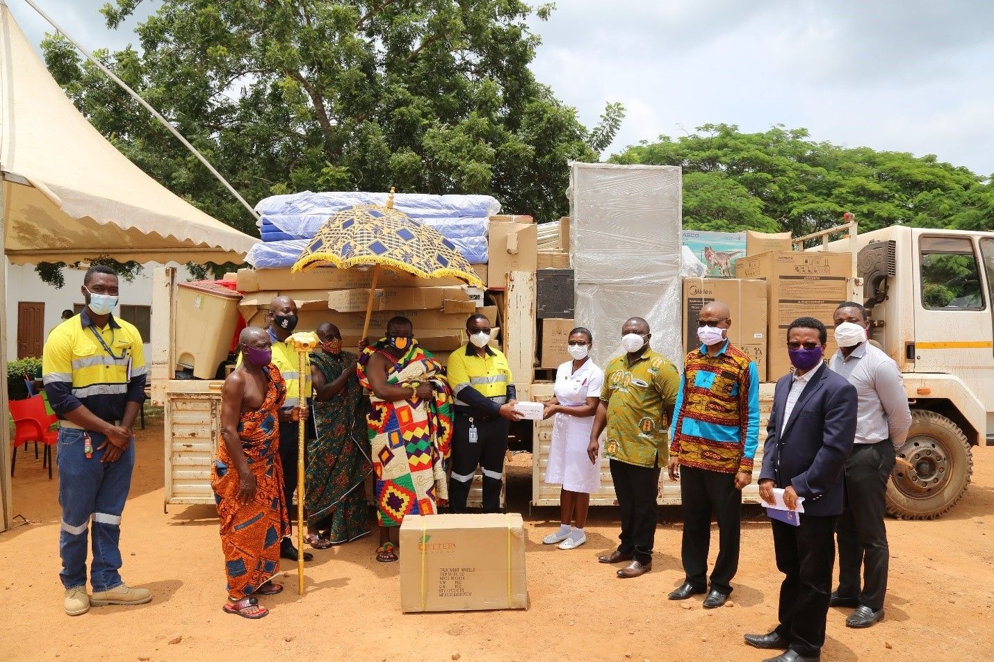Newmont Akyem Mine supports New Abirem Government Hospital with GH¢360,000 in COVID-19 supplies