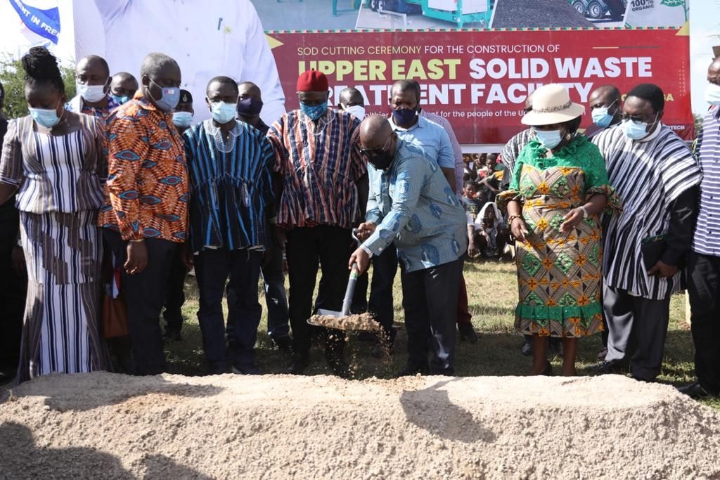 Akufo-Addo cuts sod for U/E Solid Waste Plant ….reaffirms support for private sector