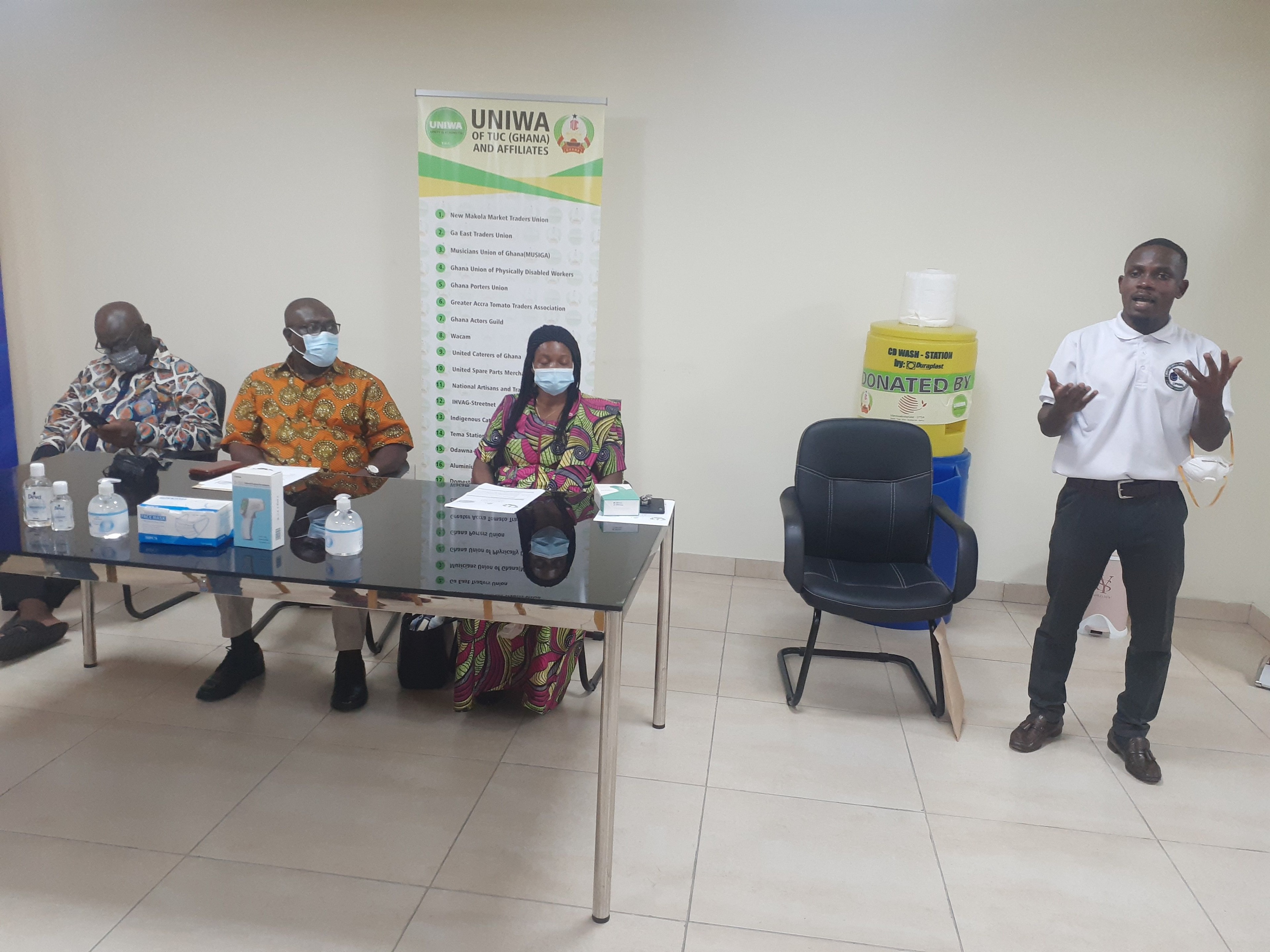 TUC, DTDA support members with US$44,000 worth of PPE