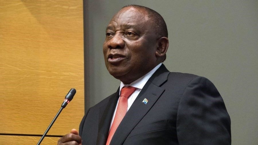 S. Africa president blasts vaccine-hoarding at Davos forum