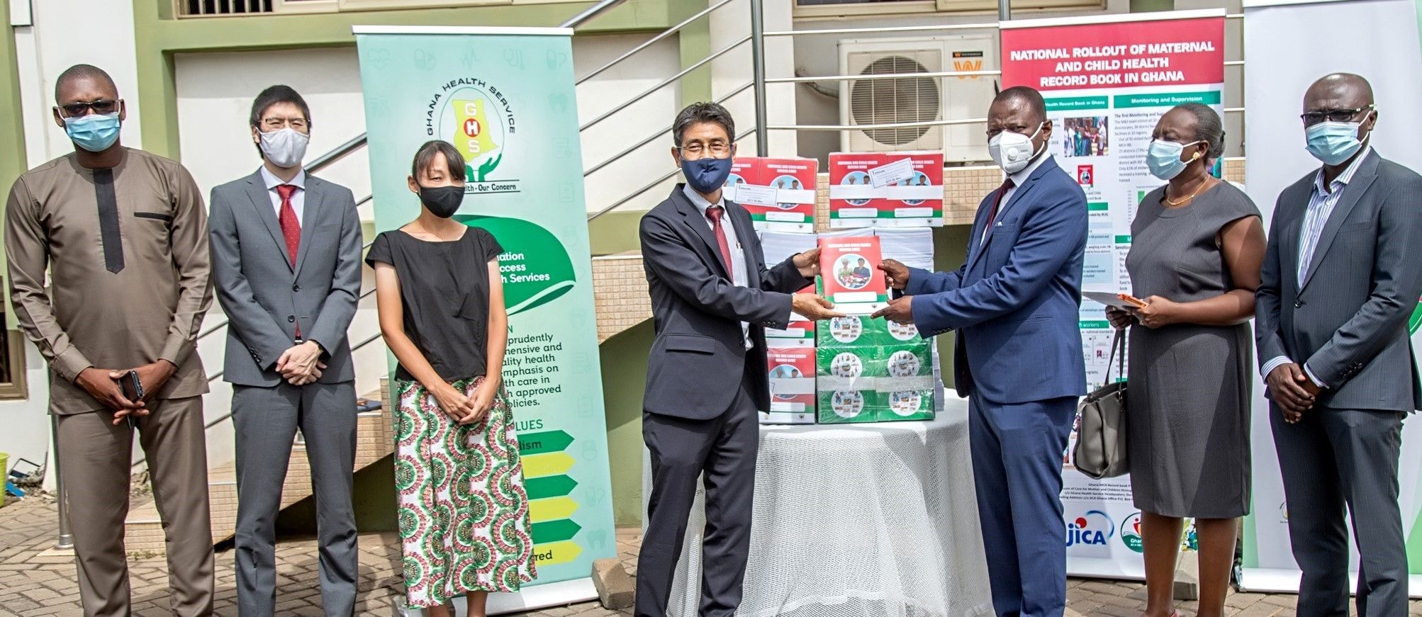 GHS receives 1m Mother/Child record books from JICA