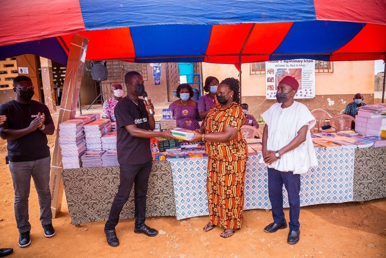 Dentsu donates educational materials to Tesano cluster of schools