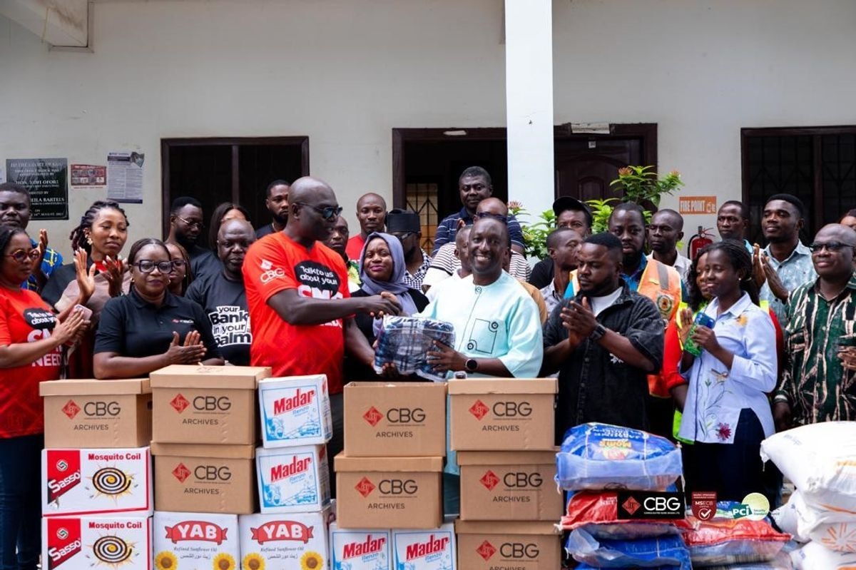 CBG donates relief items to flood victims in Ablekuma North Municipality