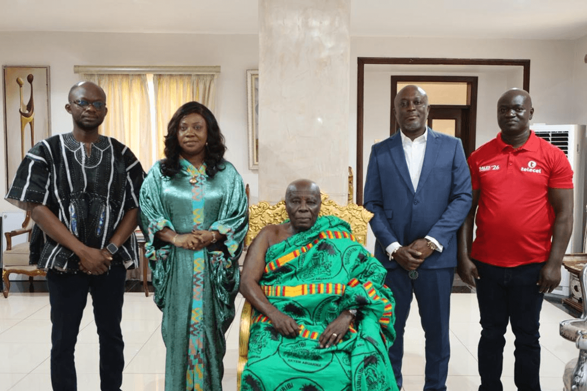 Telecel pays courtesy call on Okyenhene at 2026 Ohum Festival