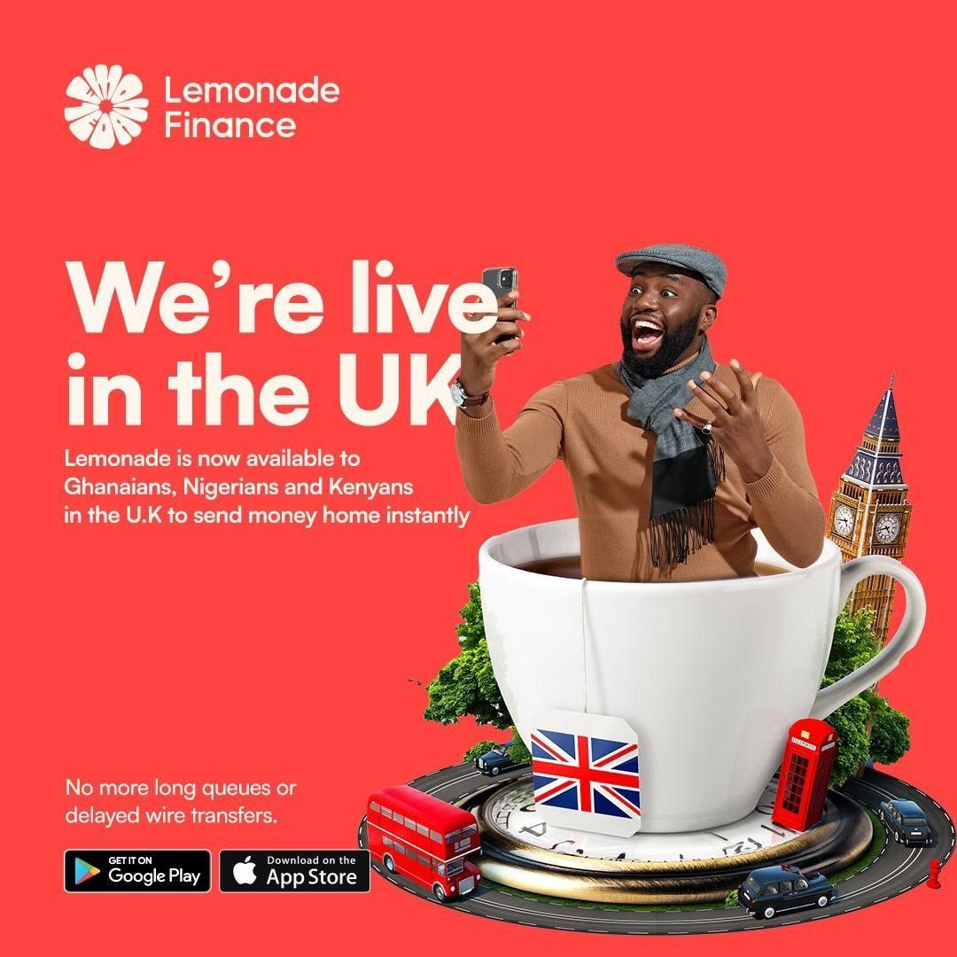 With Lemonade Finance, Ghanaians in the U.K can send money home for free