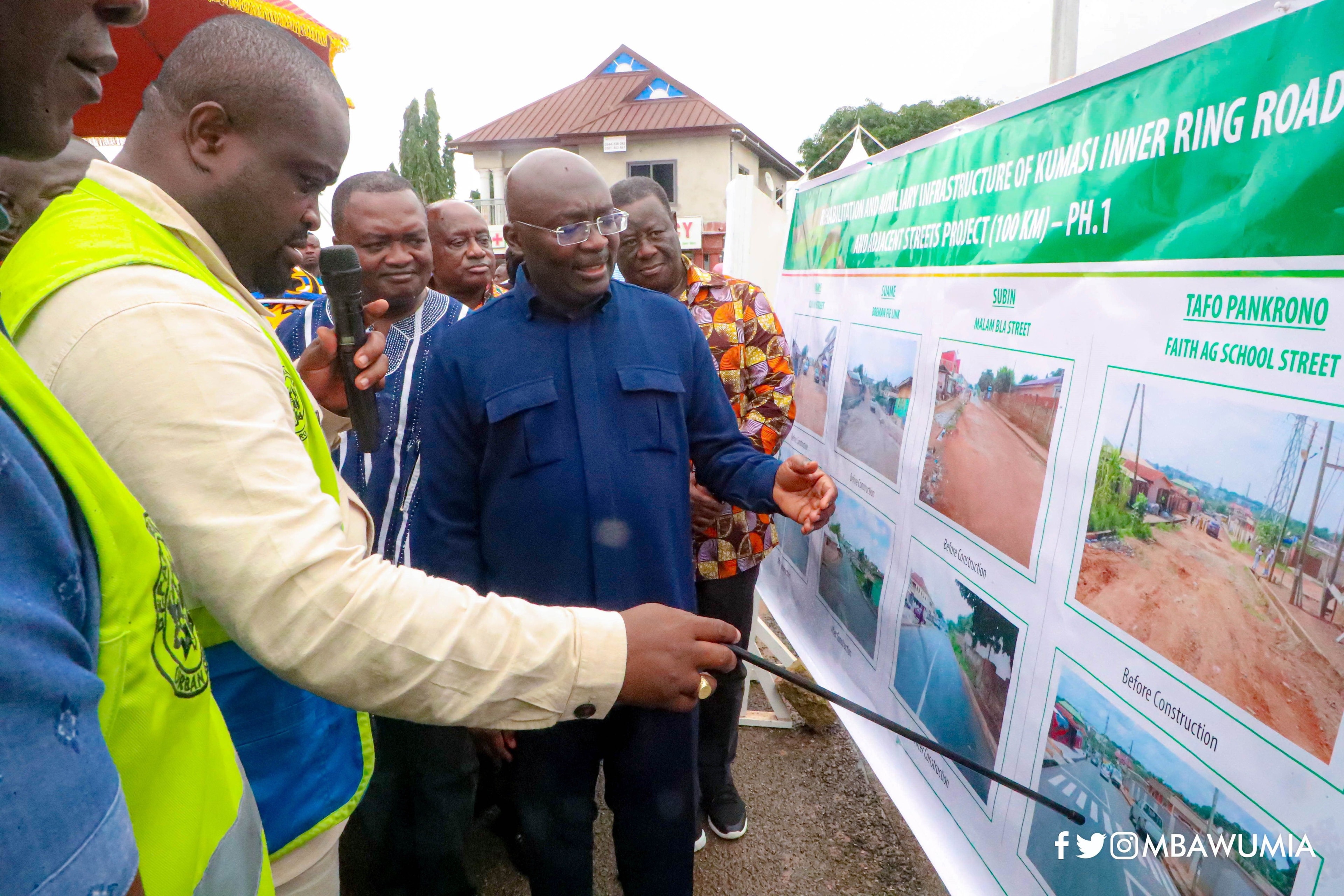Completion of 100km Kumasi inner-city roads to ease traffic – Dr. Bawumia