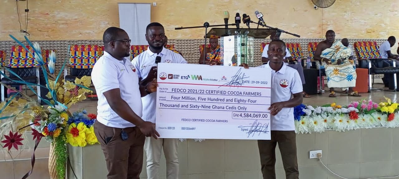 FEDCo pays over GH¢4m premium to certified cocoa farmers for crop season