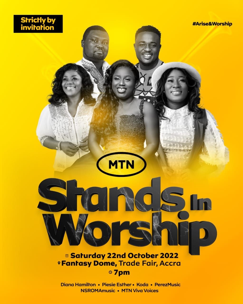 MTN Stands In Worship 2022: Celebrated gospel artists set to thrill Ghanaians