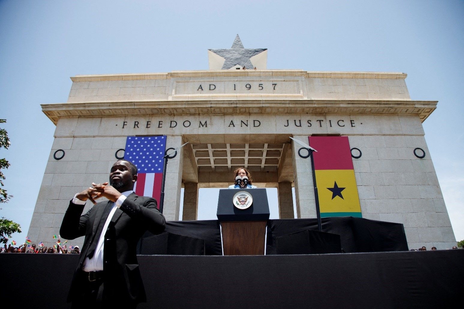 Kamala Harris exhorts Africans to innovate, empower women