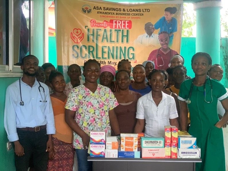 Kwabenya Business Centre of ASA Savings & Loans organises health screening