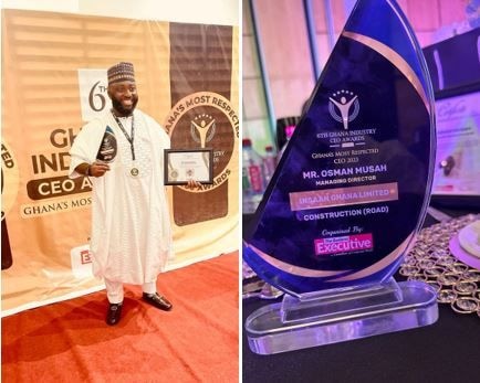 Osman Musah adjudged Most Respected CEO for Construction (Road) category