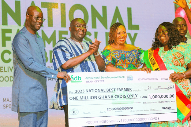 Agric minister lauds Charity Akortia for winning 2023 National Best Farmer prize