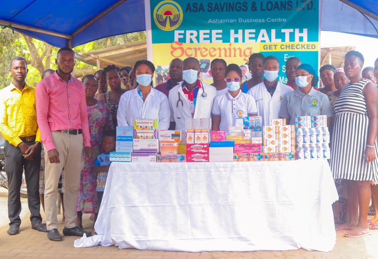 Residents of Ashaiman, Teshie receive free medical screening from ASA Savings and Loans