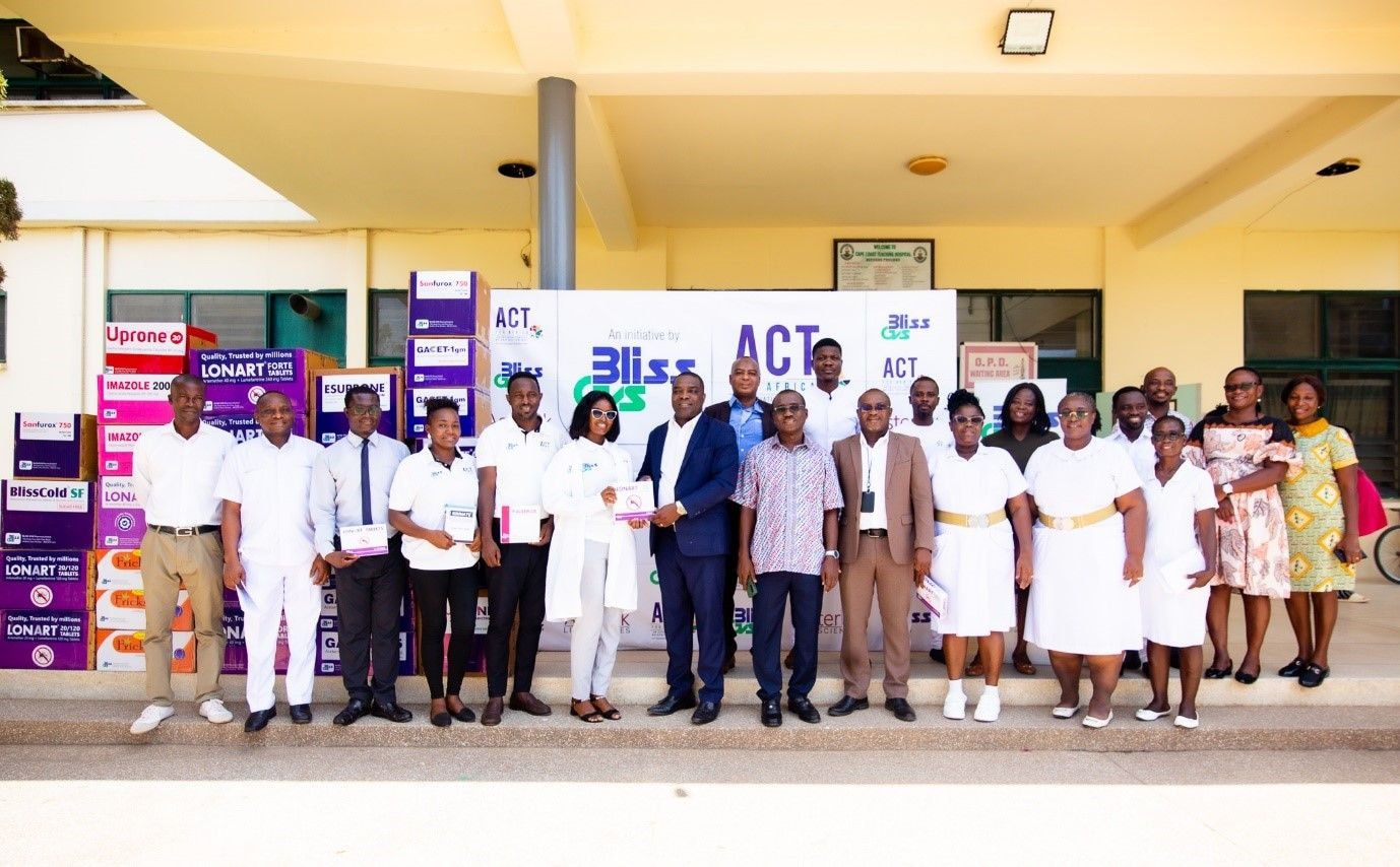 Bliss GVS Pharma Ghana donates medicines again to Cape Coast Teaching Hospital