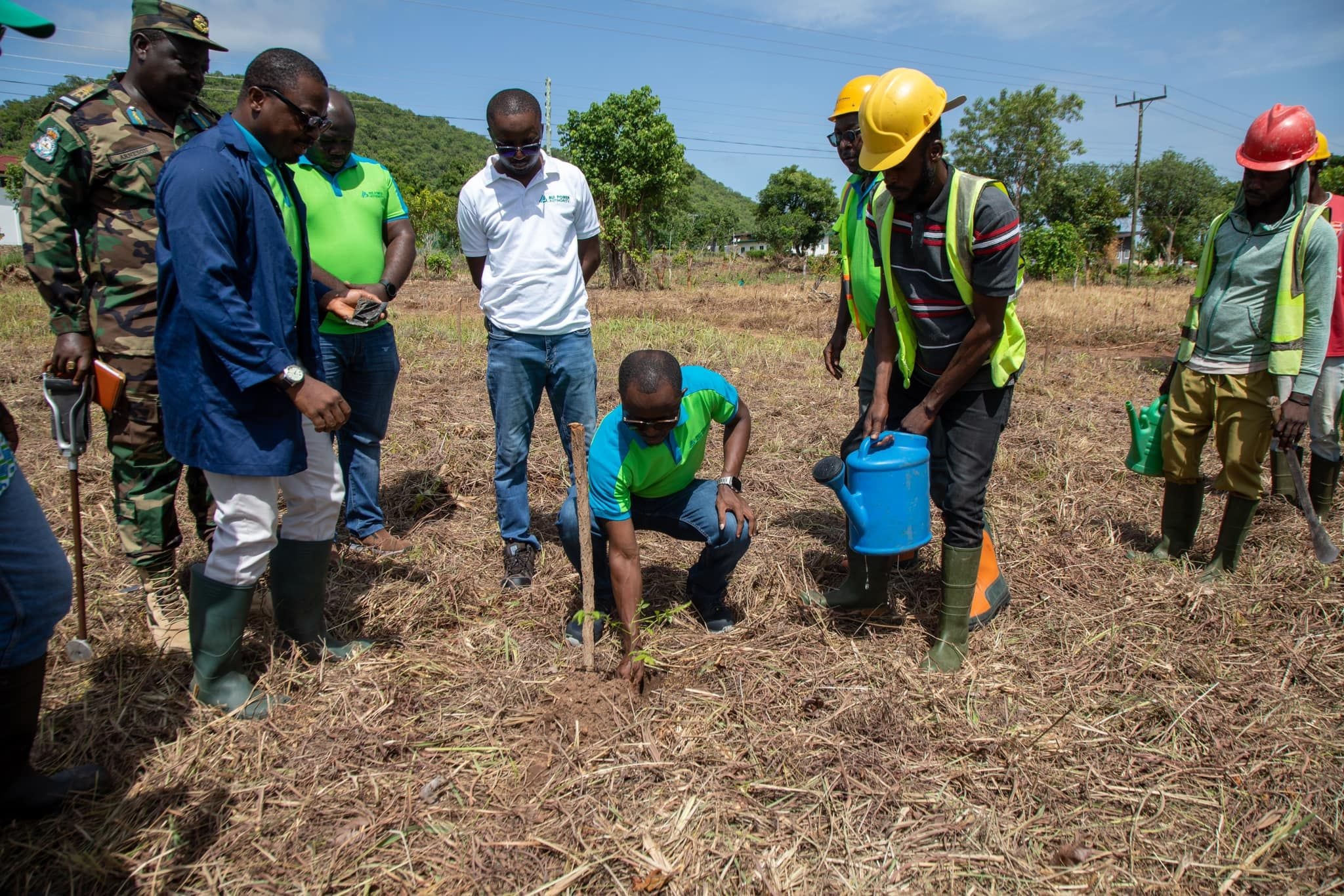 BPA CEO, Kofi Dzamesi leads staff to plant more trees at Bui Generating Station
