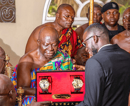 Otumfuo Osei Tutu II commends Warrior King Watches for excellence in craftsmanship