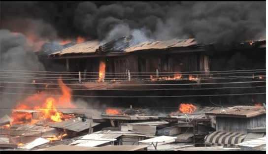 Over 2000 shops razed down by fire at Adum Railway