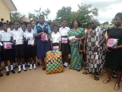15-year-old OLAG SHS student donates sanitary pads to school girls