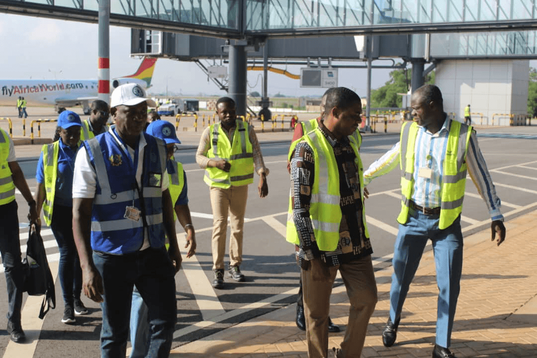 AIB Commissioner inspects Kumasi Airport to bolster safety compliance