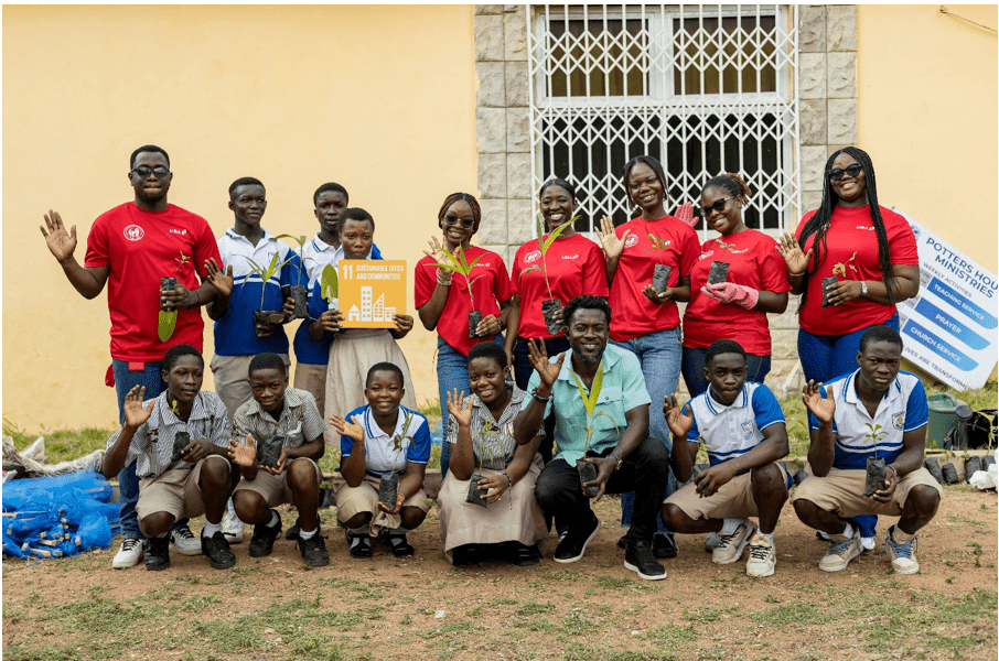 UBA plants trees in support of Cedi@60