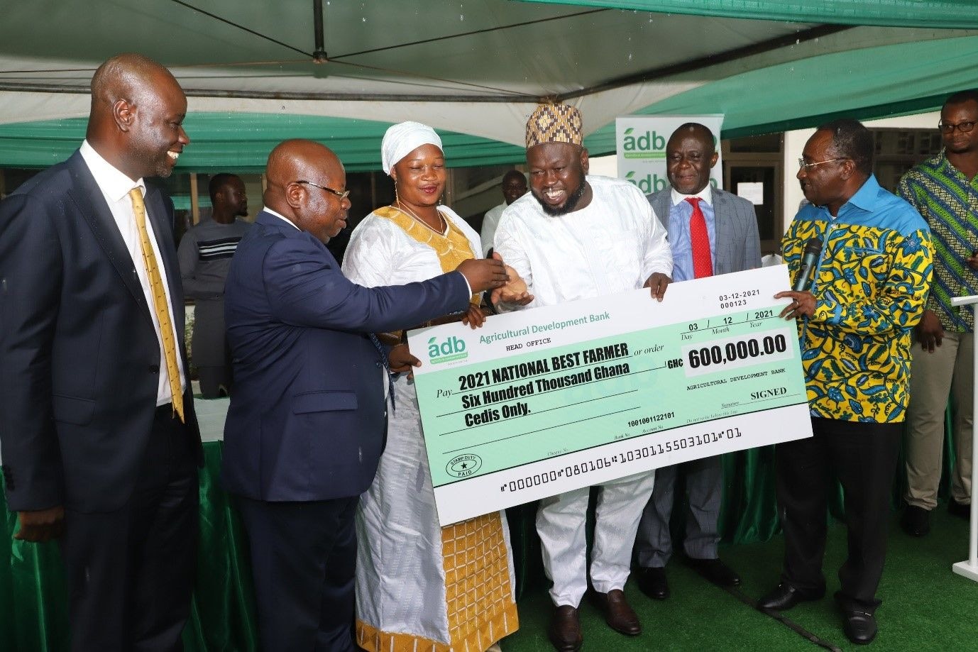 ADB fulfils pledge to 2021 National Best Farmer