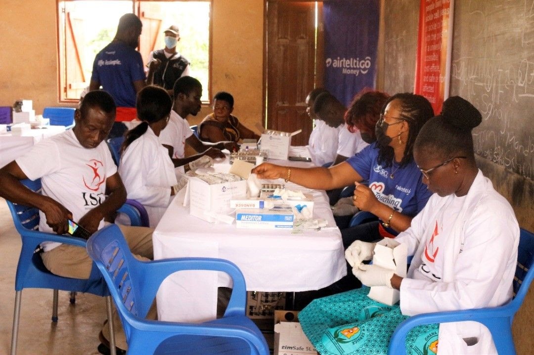 Sickle cell sensitization and screening held at Ajumako-Mando